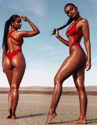 Nazanin Mandi in a bikini - ass