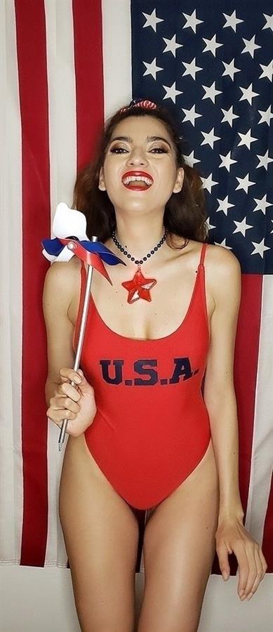 Blanca Blanco sexy swimsuit photo shoot for the 4th of July.











