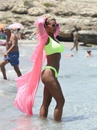 Christine McGuinness in a sexy bikini seen by paparazzi.








