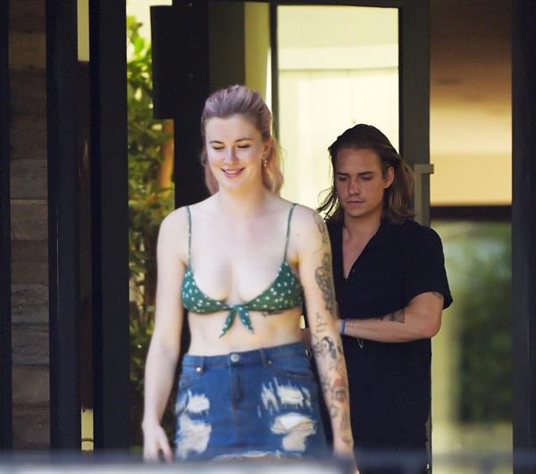 Ireland Baldwin sexy in a bikini top seen by paparazzi showing some nice cleavage.








