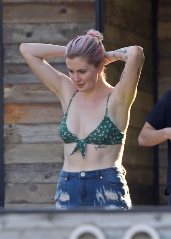 Ireland Baldwin sexy in a bikini top seen by paparazzi showing some nice cleavage.








