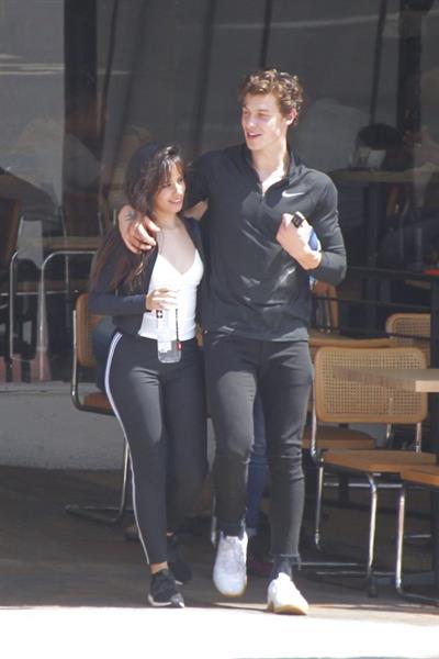 Camila Cabello looking sexy seen in public with Shawn Mendes by paparazzi.




