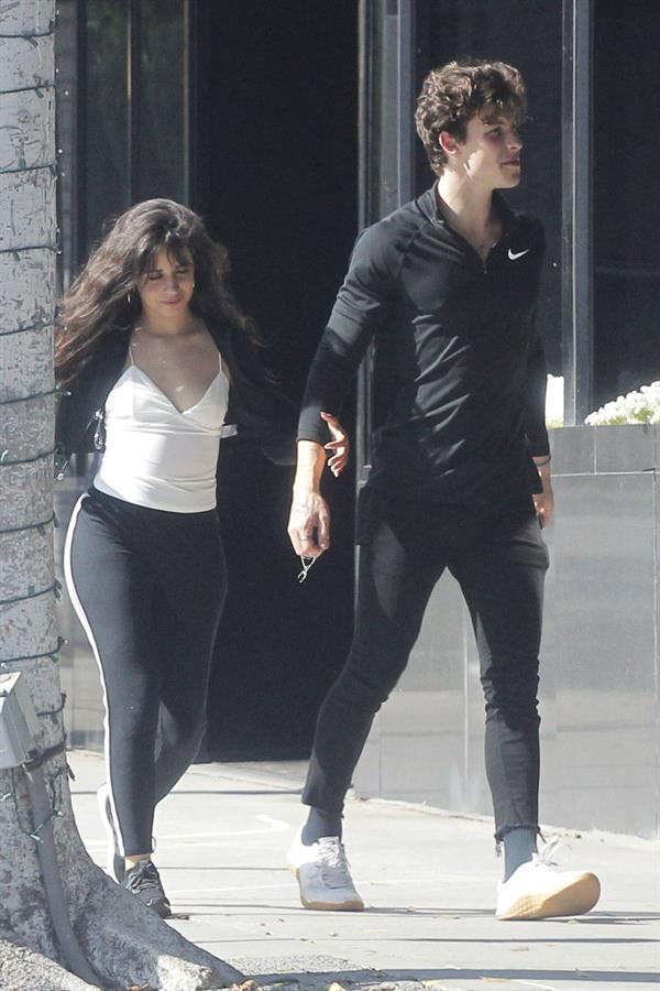 Camila Cabello looking sexy seen in public with Shawn Mendes by paparazzi.




