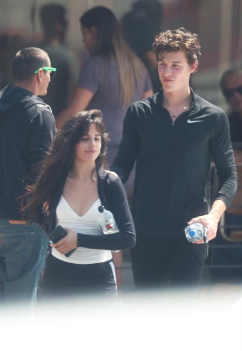 Camila Cabello Pictures Camila Cabello looking sexy seen in public with Shawn Mendes by paparazzi.