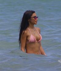 Chantel Jeffries sexy ass in a bikini at the beach in Miami seen by paparazzi showing nice cleavage.























