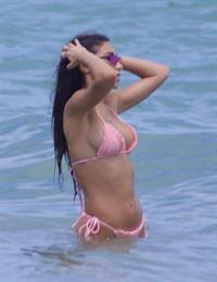 Chantel Jeffries sexy ass in a bikini at the beach in Miami seen by paparazzi showing nice cleavage.
























