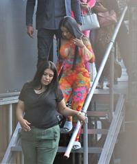 Cardi B boobs and booty on display on and off stage showing nice cleavage and her sexy ass in a tight dress.























