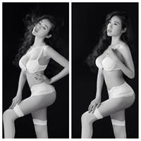 Elly Tran Ha in lingerie