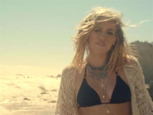 Hilary Duff on a beach