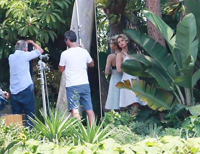 Jennifer Lawrence on Hunger Games set