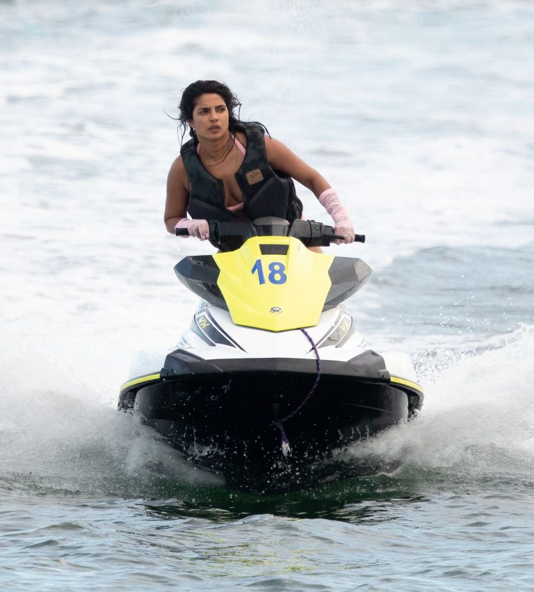 Priyanka Chopra Pictures Priyanka Chopra sexy ass in a bikini partying on a yacht seen by paparazzi.