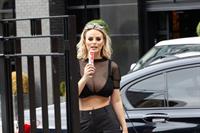 Rhian Sugden big boobs showing nice cleavage seen by paparazzi.
















