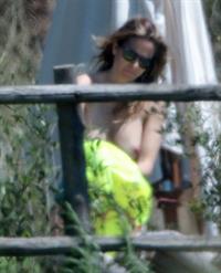 Alejandra Silva caught topless with her nude boobs exposed by paparazzi on vacation.
