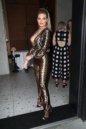 Megan Barton nip slip flash seen by paparazzi as she shows off her braless big boobs in London.





