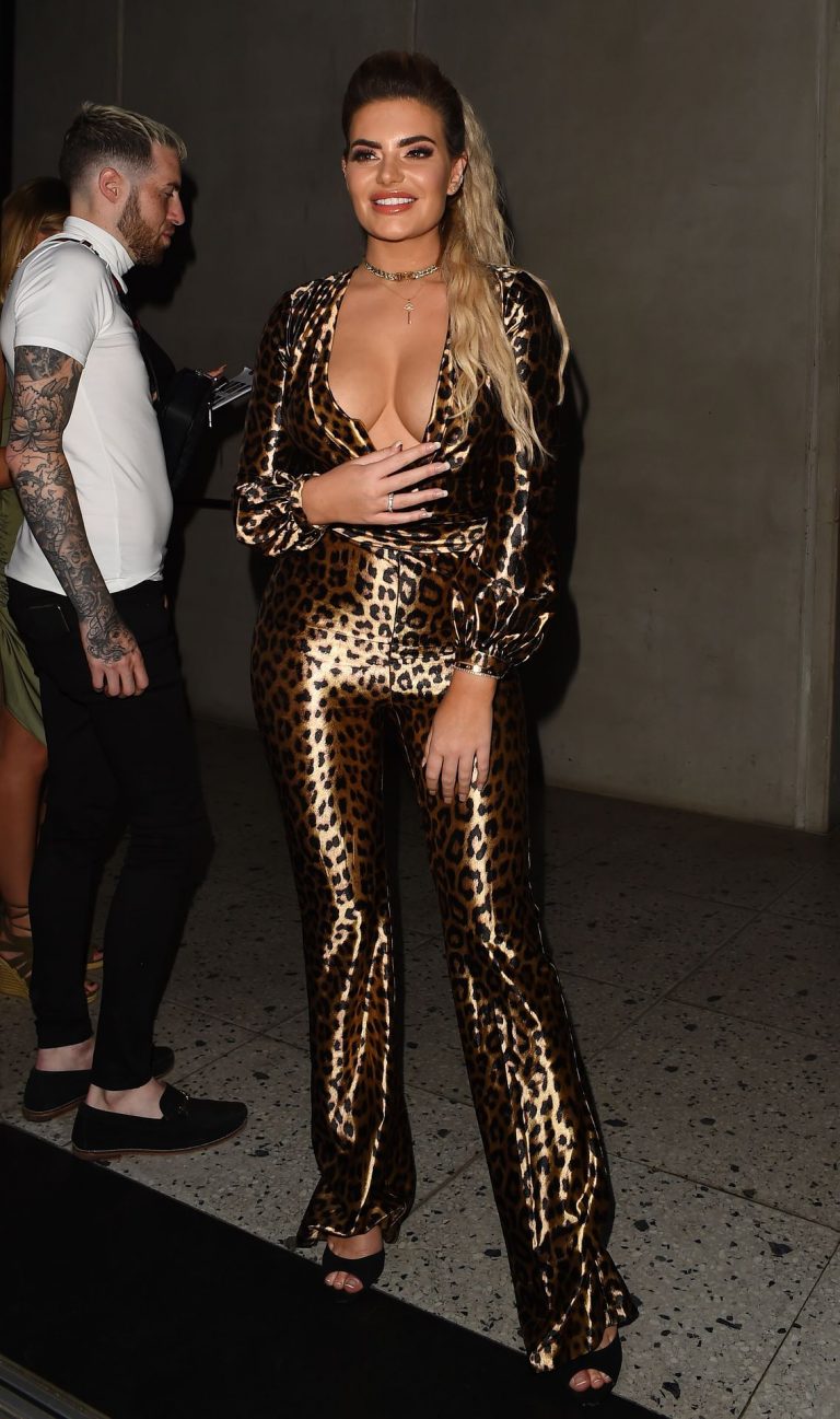 Megan Barton Pictures Megan Barton nip slip flash seen by paparazzi as she shows off her braless big boobs in London.