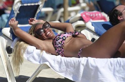 Christine McGuinness sexy ass and boobs in a thong bikini seen by paparazzi on vacation.






























