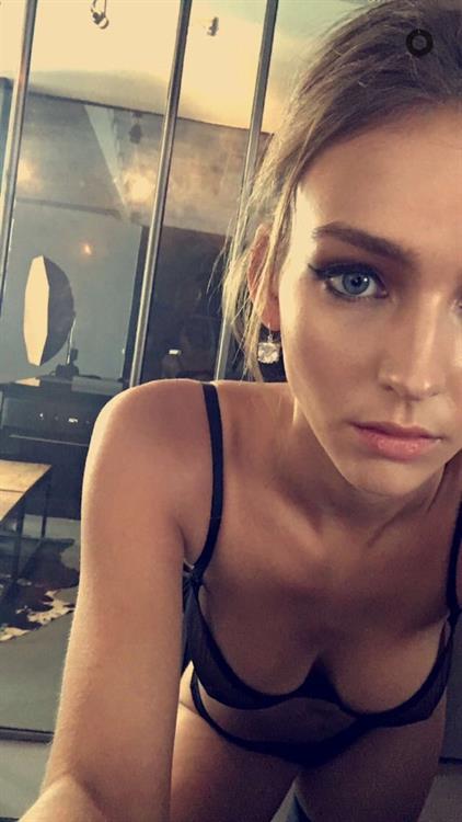 Rachel Cook in lingerie taking a selfie