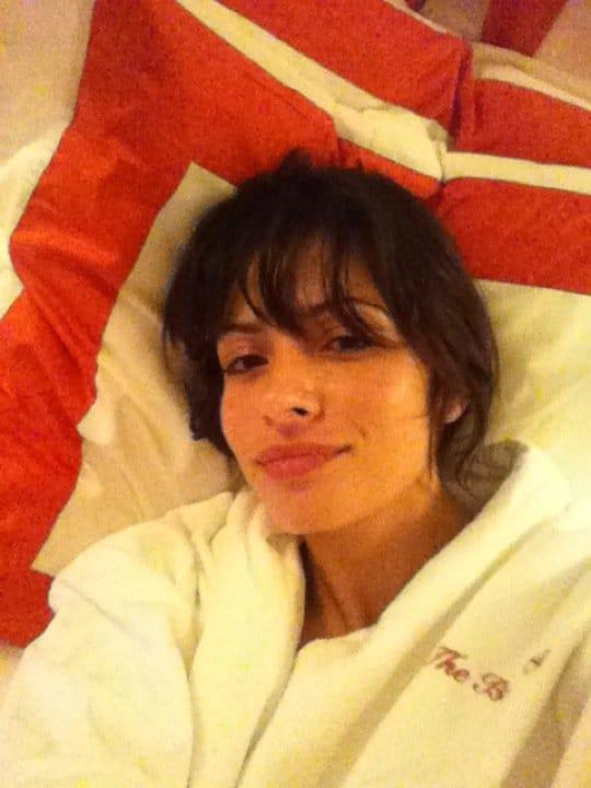 Sarah Shahi taking a selfie