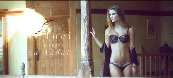 Nina Agdal in lingerie