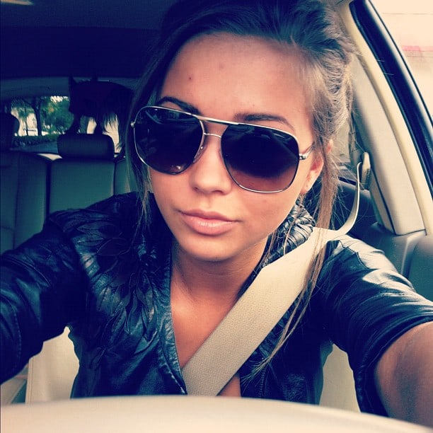 Sandra Kubicka taking a selfie