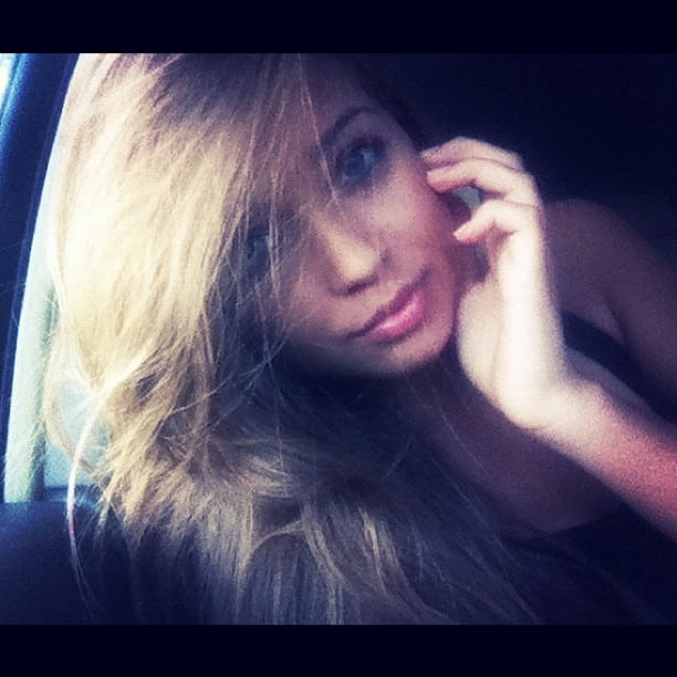 Sandra Kubicka taking a selfie