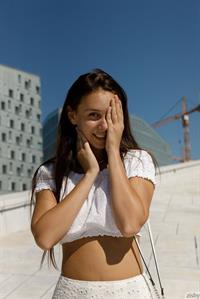 Jessica Albanka in a Dress