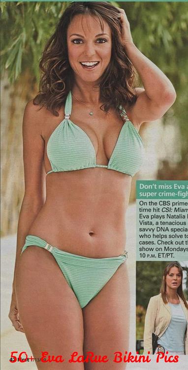 Eva LaRue in a bikini