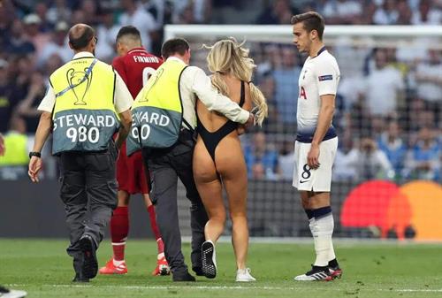 Jun 1, 2019 - Streaker on the Pitch: Champions League Final 2019: Tottenham v Liverpool