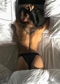 Chay Mallow in lingerie