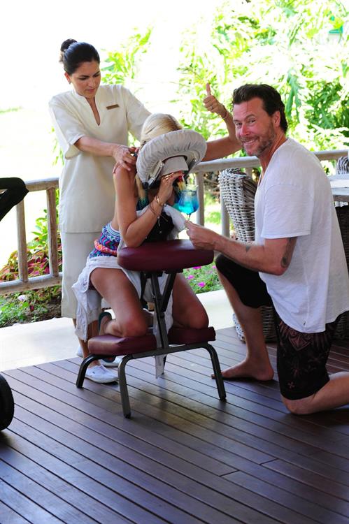 Tori Spelling Bikini Pictures Tori Spelling Celebrates her birthday with family at the St Regis Punta Mita Resort in Mexico (May 20, 2013)