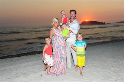 Tori Spelling Celebrates her birthday with family at the St Regis Punta Mita Resort in Mexico (May 20, 2013) 