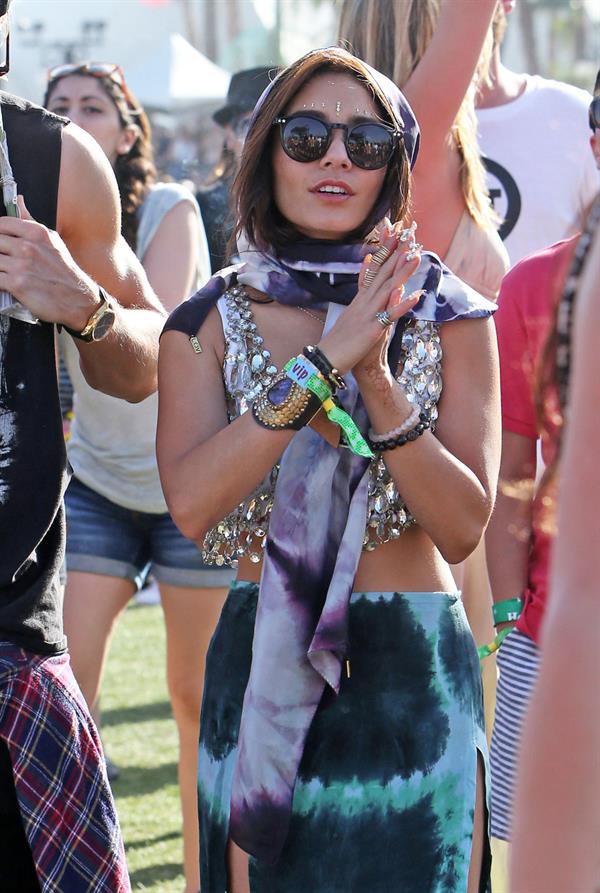 Vanessa Hudgens at Coachella Festival day 3 in Indio on April 14, 2013