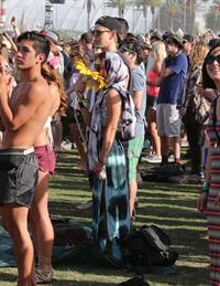 Vanessa Hudgens at Coachella Festival day 3 in Indio on April 14, 2013