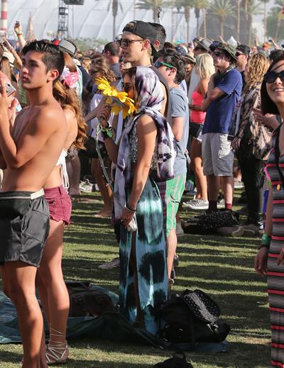 Vanessa Hudgens at Coachella Festival day 3 in Indio on April 14, 2013