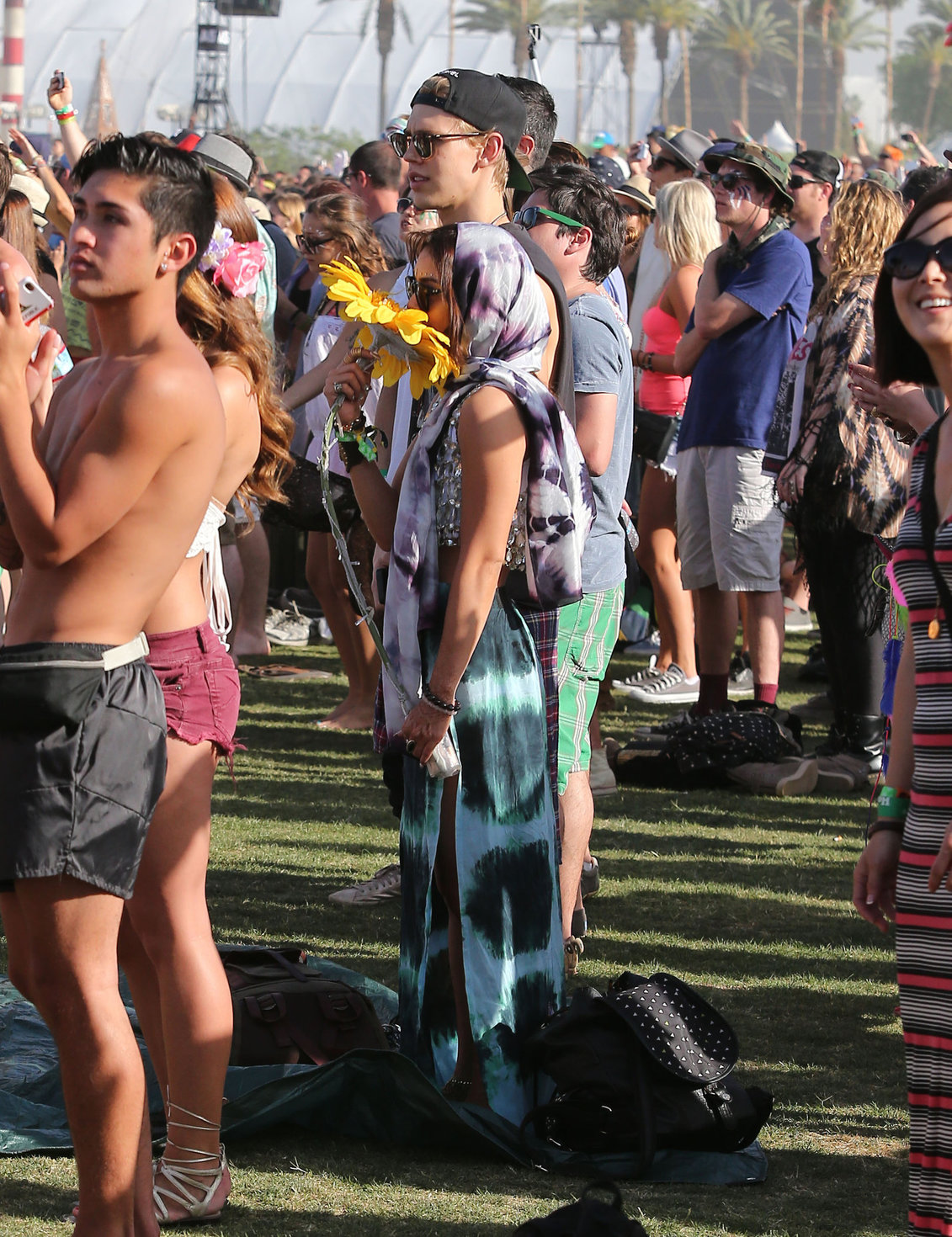 Vanessa Hudgens at Coachella Festival day 3 in Indio on April 14, 2013