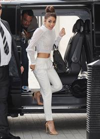 Vanessa Hudgens arriving at BBC Radio 1 in London on July 16, 2013 