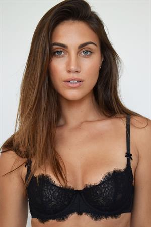 Stephanie Rayner in Lacey Black Lingerie