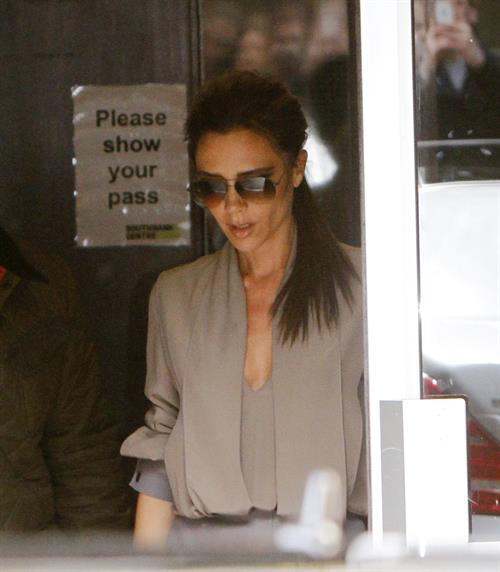 Victoria Beckham leaving London's Vogue Festival in London on April 28, 2013