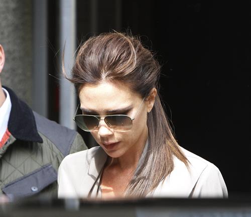 Victoria Beckham leaving London's Vogue Festival in London on April 28, 2013