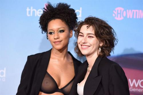 Quinn Wilson Pictures Quinn Wilson boobs in a see through bra top showing off her tits on the red carpet.