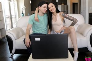 Marley Brinx Nude Pictures Cute busty babe Marley Brinx gets her hairy twat pounded by her stepbrother after a prank war goes too far