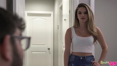 Ms Faris doesnt want to help her stepbro get clean so her friend Chloe Cherry steps in and discovers his big hard dick