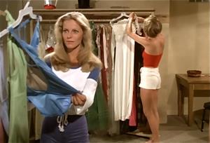 Cheryl Ladd as Kris Munroe on Charlie's Angels in a Casual Blue and White Top