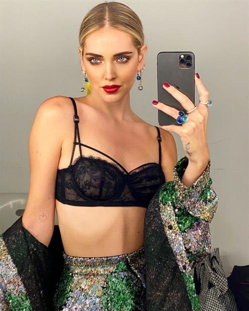 Chiara Ferragni Selfie Pictures Chiara Ferragni boobs in a see through sexy black lace bra showing off her tits in a new selfie as she has started posting more revealing photos.