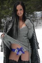  Beathtaking Kate B in a gorgeous grey minidress and stockings. 