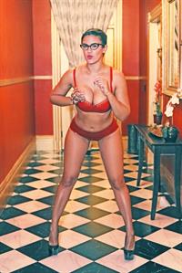 Penny Barber in lingerie