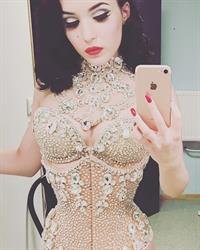 Clea De Velours taking a selfie