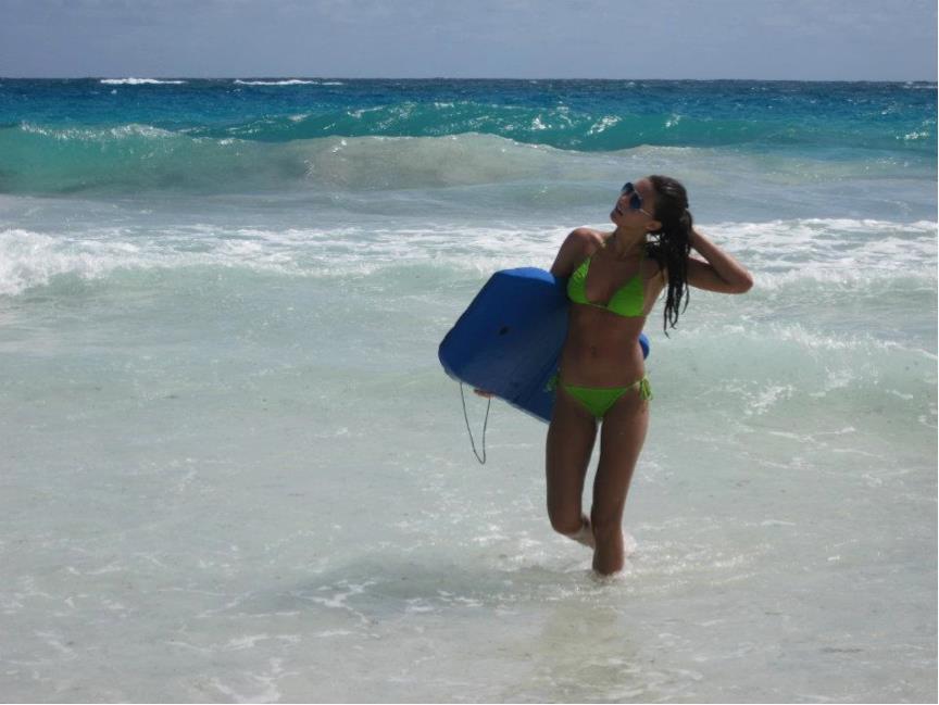 Antonia Iacobescu in a bikini