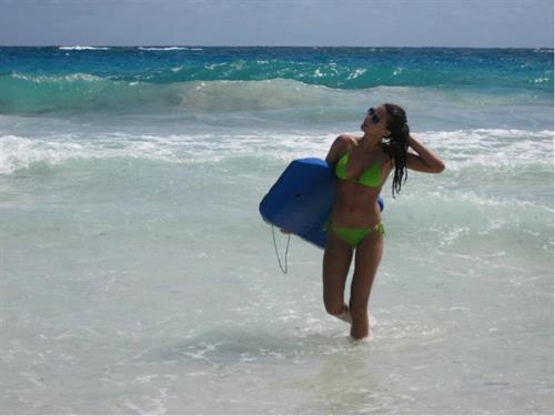 Antonia Iacobescu in a bikini