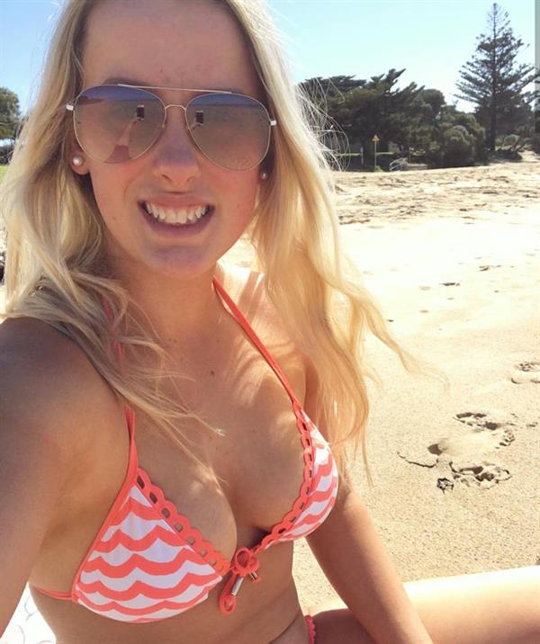 Amy Baty in a bikini